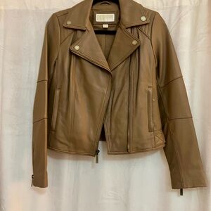 Michael Kors  Tan Leather Jacket